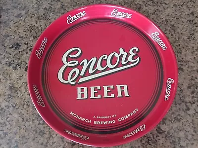 Encore Beer Tray Monarch Brewing Company 12  Metal • $14.99