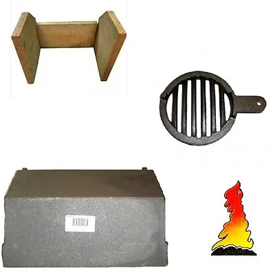 £109.95 • Buy Fire Bricks & Baffle Throat Plate & Grate For A Morso Squirrel 1410/1430/1440