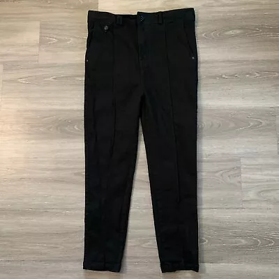 I Love Ugly Ralph Pants Mens Large Black Drop Crotch Tapered Slim Fit Stretch • $49.95