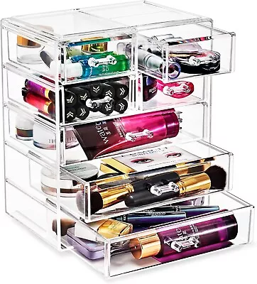 5-Tier Sorbus Clear Acrylic Makeup Cosmetics Organizer Storage 9.5x11x6.25  NEW • $29.97