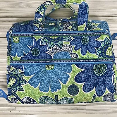 Vera Bradley Large Hanging Travel Organizer In Doodle Daisy Blue Green Retired! • $20