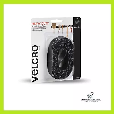 VELCRO® Brand 25mm X 1m Black Heavy Duty Stick On Tape • $32.50