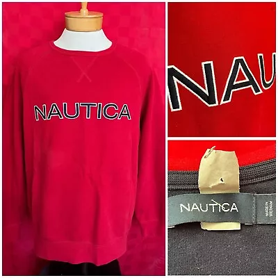 VINTAGE 1990s Nautica Crew Sweatshirt Sweater Size XL SEWN Thermal • $25