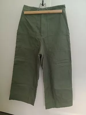 Bassike Pants 0 Khaki Chino Wide Leg • $20