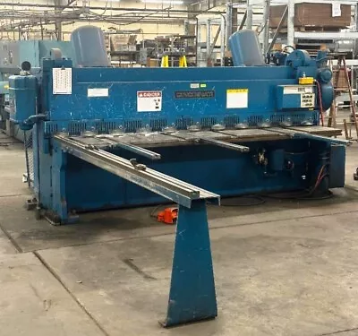 10' X 1/4  CINCINNATI 1810G MECHANICAL SHEAR SQUARING & SUPPORT ARMS • $49500