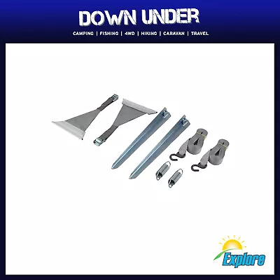 Explore Caravan Awning Tie Down Kit Incl Pegs & Springs • $34.99