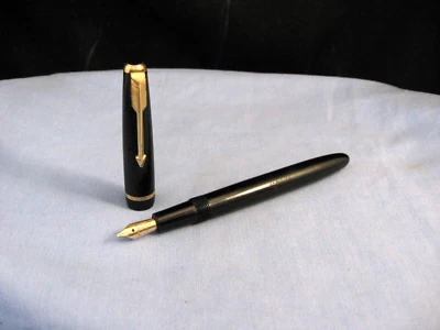 £1.20 • Buy PARKER SLIMFOLD BLACK FOUNTAIN PEN & 14K GOLD No 5 NIB CALLIGRAPHY WRITING