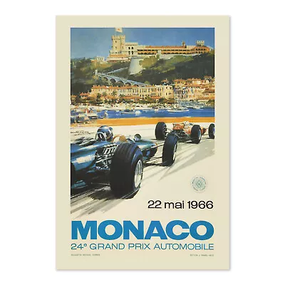 1966 “Monaco” Vintage Style Grand Prix Auto Racing Poster - Classic Art Print • $14.44