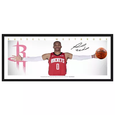 $39.99 • Buy Russell Westbrook Rockets Wings Signed Framed Poster Kobe Basketball Memorabilia