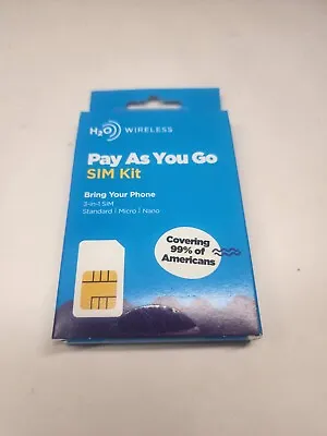 H20 Wireless 3-in-1 Sim Starter Kit Standard Micro Nano • $9.89