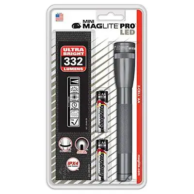 MagLite - SP2P09H Maglite Mini PRO LED 2-Cell AA Flashlight With Holster Gray • $32.94