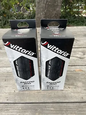 PAIR Vittoria Zaffiro Pro 700 X 25C Black Folding Graphene G2.0 Road Tires NEW  • $49