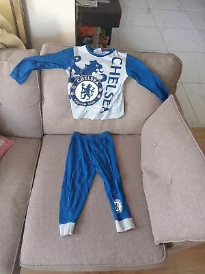 Chelsea FC Official Age 4 Children's Pyjamas Top Bottoms 2 Piece Kids • £8.70