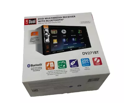 DUAL ELECTRONICS Double DIN Car Stereo DV271BT - 6.2  Touchscreen DVD Bluetooth • $99.98