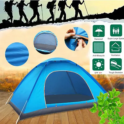 Camping Tent 3-4 Man Person Family Instant Pop Up Tent Outdoor Hiking Beach Tent • $30.98