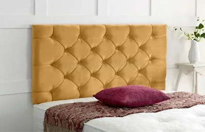 Chesterfield Plush Velvet 20'' Headboard - Single Double King Super King • £60.23