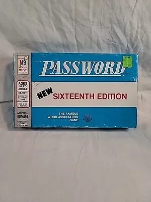 Vintage 1962 Password 16th Edition Board Game Milton Bradley.  • $11.50