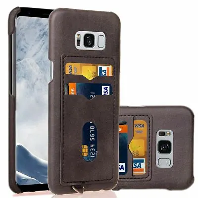$8.49 • Buy For Galaxy S10 S9 S8 Plus S7 Note9 8 Case Leather Slim Wallet Card Holder Cover