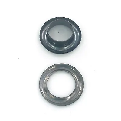 KAM Metal Grommets/Eyelets - 10 Mm / 3/8  - GUNMETAL - W/ Washers - Leather • $9.95