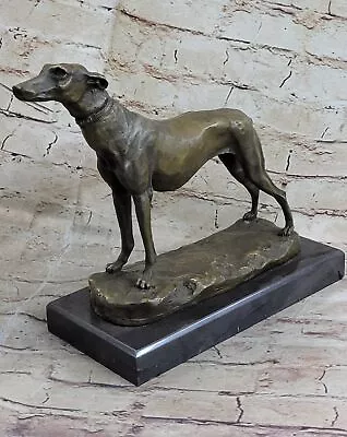 £244.97 • Buy Vintage Bronze Metal Greyhound Whippet Dog Statue Sculpture Figurine Large Deal