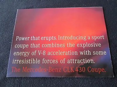 1999 Mercedes CLK 430 V8 1st Large Brochure CLK430 Coupe W/AMG Wheels Catalog • $17.98