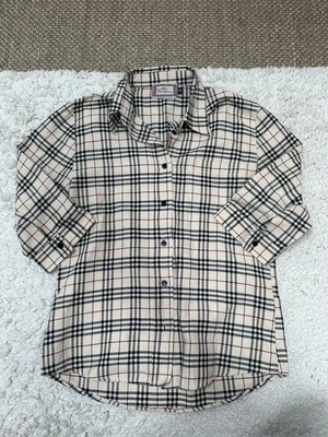 £18.60 • Buy Burberry 3/4 Length Sleeve Beige Nova Check Shirt Collared Size M