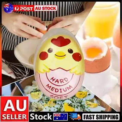 Color Changing Boiled Egg Timer Kitchen Cooking Yummy Alarm Tool (Pink) AU • $8.29