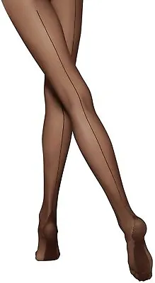 $44.05 • Buy Women’s SHEER TIGHTS PANTYHOSE WITH BACK SEAM And CUBAN HEEL | CHIARA CLASSIC By