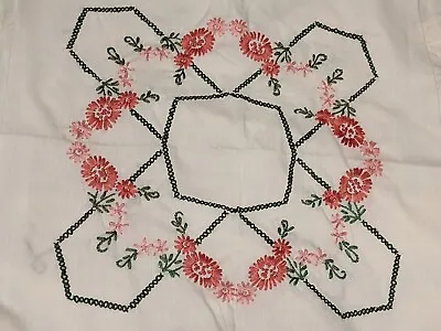 Vintage Hand Embroidery Set Quilt Blocks- With Flowers 4 18  X 18  • $21.99