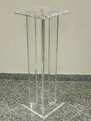 VINTAGE 70's LUCITE PILLAR PEDESTAL ~ 36  H • $650