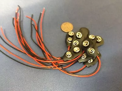  10 Pieces - 9V Battery Snap Connector Clip Lead Wires Holder I C16 • $9.65