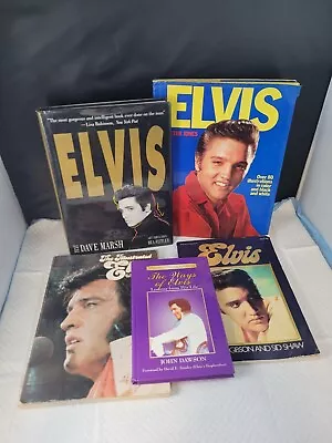 Lot Of 5 Vintage Elvis Presley Books 3 Hardcover & 2 Trade Paperback • $39