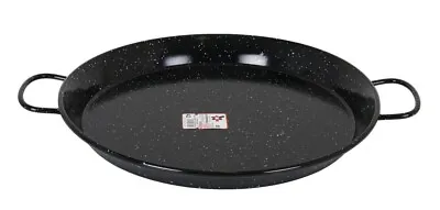 42cm Professional Spanish ENAMELED STEEL Paella Pan PANS Heavy Duty • £23.99