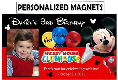 Mickey Mouse Clubhouse Birthday Party Favors Photo Magnets • $13.99