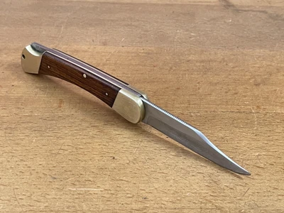$200 • Buy Vintage 470 PUMA MASTER Germany Stainless Folding Pocket Knife Wooden Scales