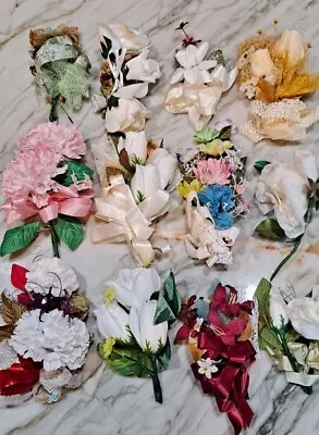 Lot Of Vintage Corsages Vtg Millinery Flower Coursage Lot 12pc • $19.77