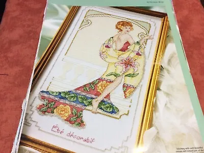 (Z-7) Art Nouveau Lady Cross Stitch Chart • £1.40