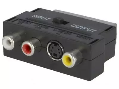 £2.99 • Buy Scart Lead To SVHS & 3 X RCA Phono TV Adapter Converter Box 