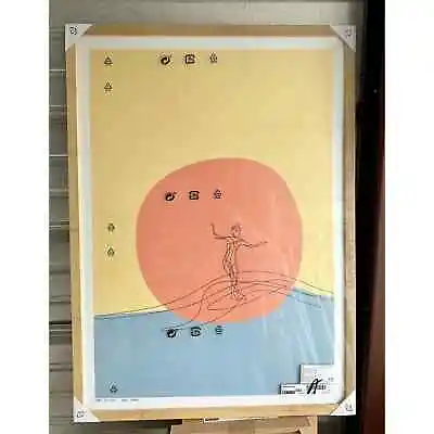 Frame With Poster KASEBERGA Ikea Signed Sunset Suffer Waves Kauai 19.75 X 27.5 • $75