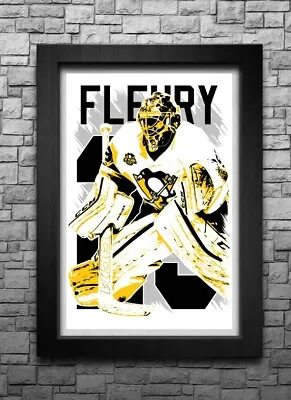 MARC-ANDRE FLEURY Art Print/poster PITTSBURGH PENGUINS FREE S&H! JERSEY • $11.99
