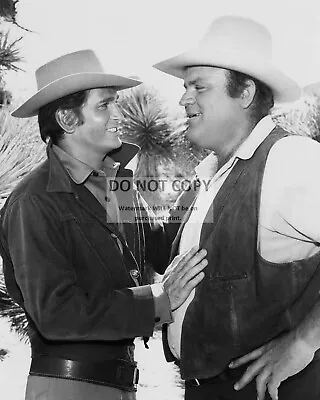 Michael Landon And Dan Blocker In The Tv Western  Bonanza  - 8x10 Photo (bt856) • $8.87