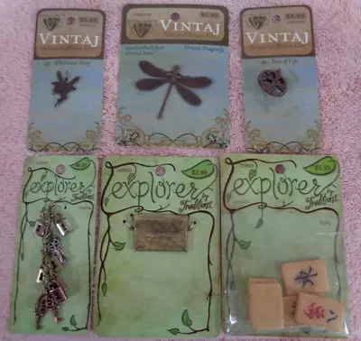 6 Vintaj & Explorer Charms - Padlocks Message Box FairyDragonflyTree Of Life • $12.99