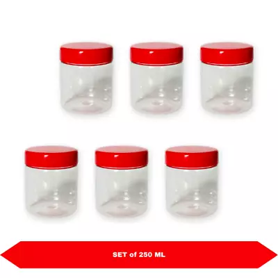£6.49 • Buy Spice Jars Clear Plastic Storage Small Container Screw Top Lids Food Sweet Jar