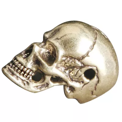 Brass Skull Charms Mini Figurine Spacer Beads Pendant • $8.88