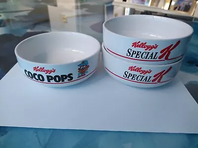 £11 • Buy 3 X 1987 Vintage Kellogg's Cereal Bowls, Coco Pops, Special K X 2 . 