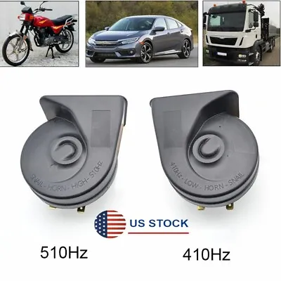 2pcs Universal Snail Horn 110-125db For Car Motorcycle Truck Van Waterproof USA • $26.90