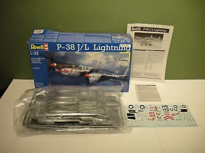 Revell - 2003 - 1/32 - P-38J/L Lightning WWII Fighter - #04701 - Open / Complete • $35.99
