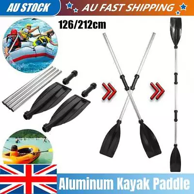 2pcs Aluminum Portable Detachable Afloat Kayak Oars Boat Rafting Canoe Paddle • $23