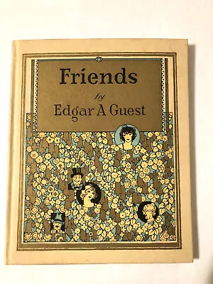 Vintage FRIENDS By Edgar A. Guest 1925 Original Box Art Deco Friendship Book • $22