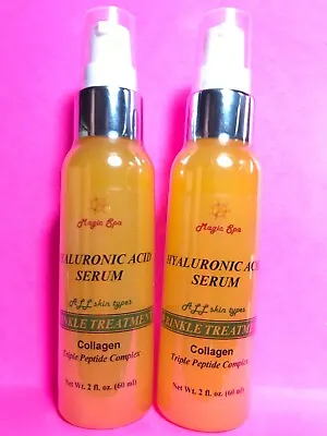 2*2oz HYALURONIC ACID Serum LMW Collagen Matrixyl 3000 Wrinkle Filler Peptides • $12.90